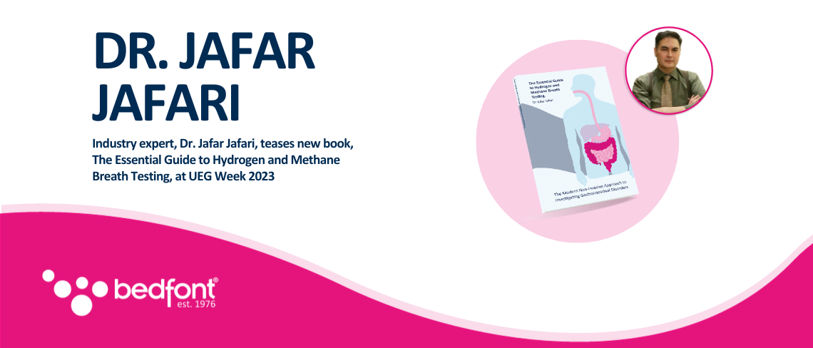 Industry expert, Dr. Jafar Jafari, teases new book, The Essential Guide to Hydrogen and Methane Breath Testing, at UEG Week 2023