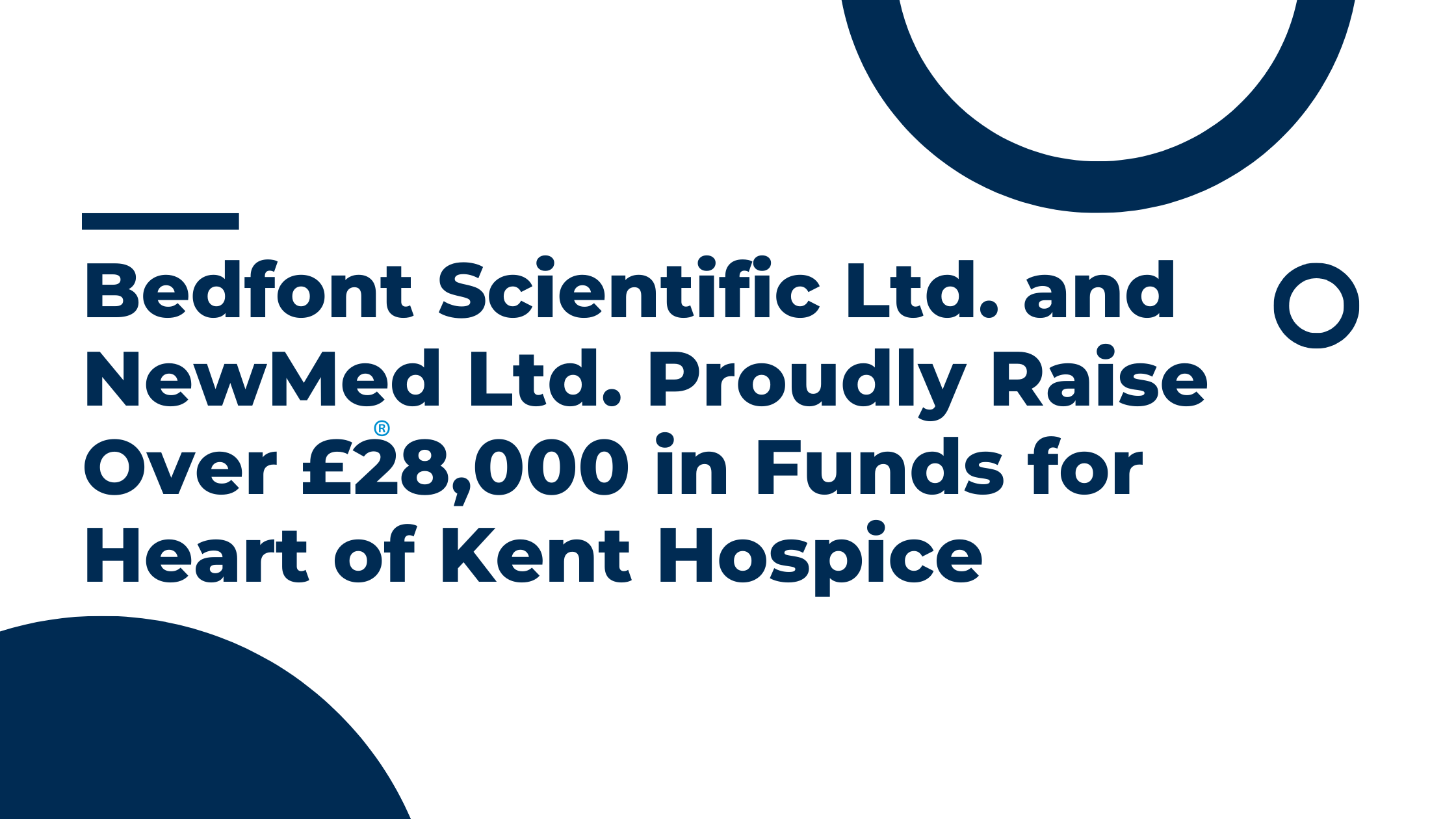 Bedfont Scientific Ltd. and NewMed Ltd. Proudly Raise Over £28,000 in Funds for Heart of Kent Hospice