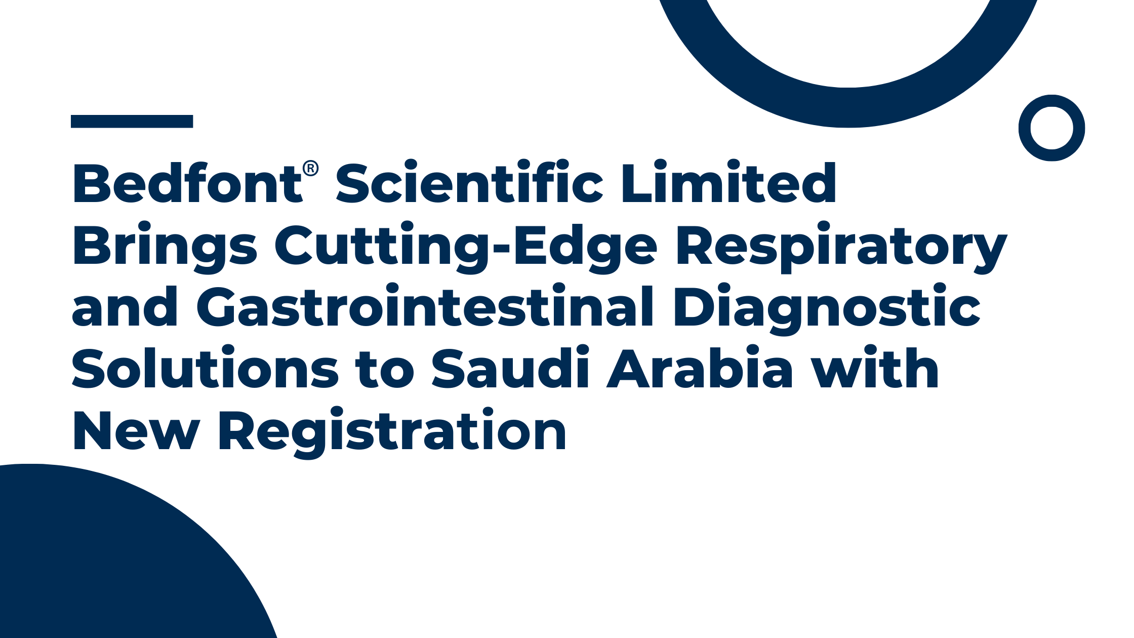 Bedfont® Scientific Limited Brings Cutting-Edge Respiratory and Gastrointestinal Diagnostic Solutions to Saudi Arabia with New Registration`